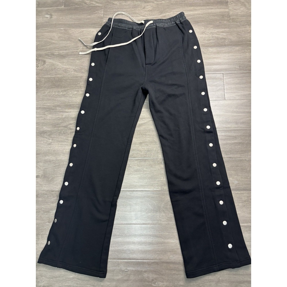 Rick Owens DRKSHDW Pusher Buttons Sweatpants Black Goth DU19F6379-F Mens L